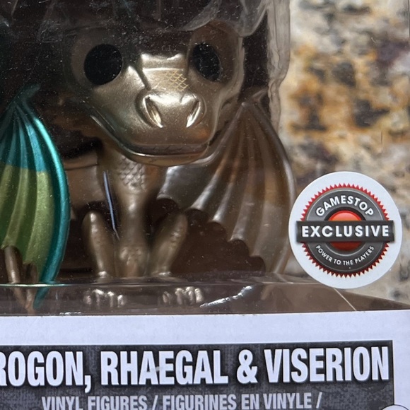 Funko POP Drogon Rhaegal Viserion Metallic 3 pack - Picture 7 of 7